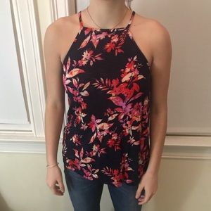 FLORAL HALTER TOP